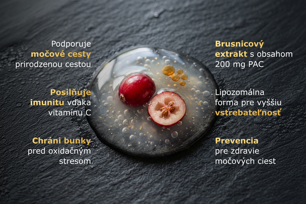Lipozomálny Brusnica Extract + Vitamín C - 200 ml - Herbatica